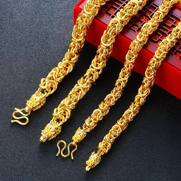 Dragon Head Gold Plated Necklace
