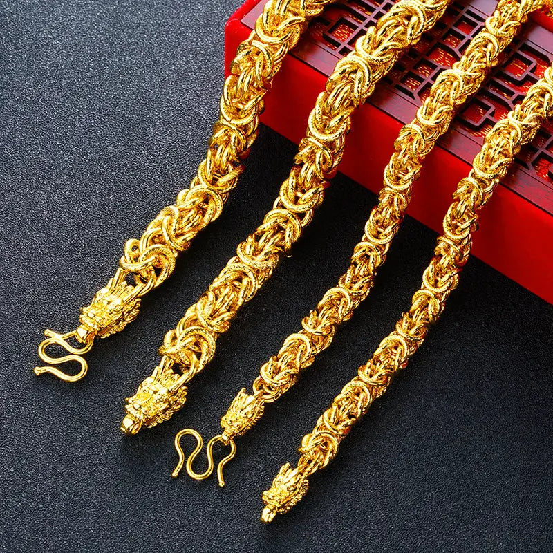 Dragon Head Gold Plated Necklace