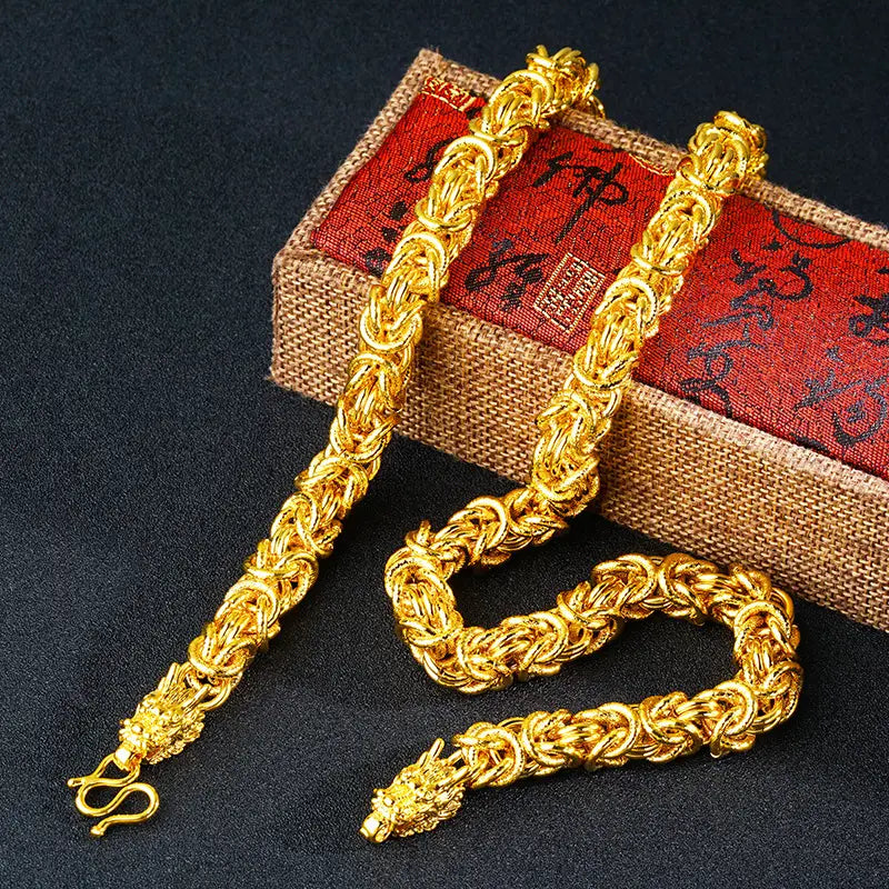 Dragon Head Gold Plated Necklace