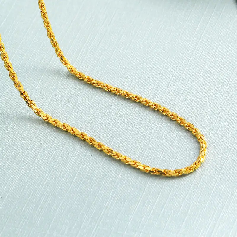 Women Gold Plated Necklace Short Clavicle Chain Korean