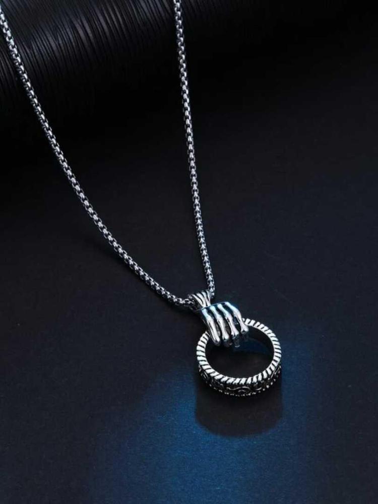 Ring Pendant Necklace for Women  Alloy Material