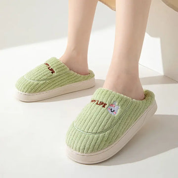 utumn and Winter Cotton Slippers Women's Home Indoor Warm Plush